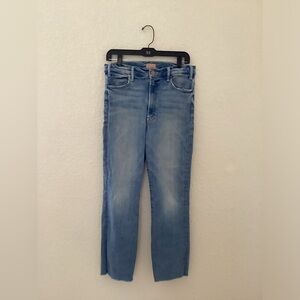 MOTHER Light Blue Ankle & Cropped Jeans